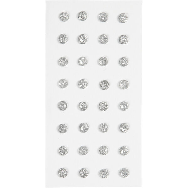 Creativ Company Strasstenen, d 8 mm, zilver, 32 stuk/ 1 doos