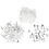 Creativ Company Kunstsneeuw, wit glitter, 35+35+8 gr, 3 Doosje/ 1 doos
