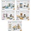 VIGA Meubilair voor poppenhuis, afm 2x2x7,5 cm, 40 onderdelen/ 1 set