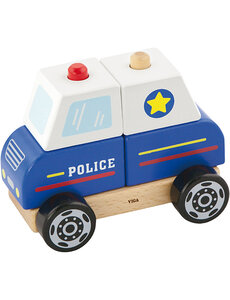 VIGA VIGA houten politiewagen speelgoed