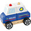 VIGA VIGA houten politiewagen speelgoed, politieauto, afm 13x10x8 cm, 1 stuk