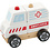 VIGA VIGA houten stapelbare ambulance speelgoed, ambulance, afm 13x10x8 cm, 1 stuk