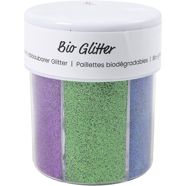 Creativ Company Bio Sparkles, diverse kleuren, 6x28 ml/ 1 Doosje