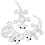 Creativ Company Creepy-Crawly textiel, afm 10-14 cm, wit, 3 stuk/ 1 doos