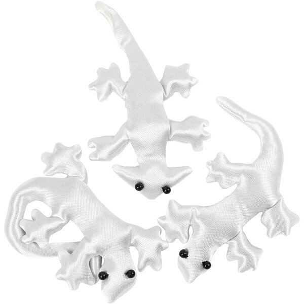 Creativ Company Creepy-Crawly textiel, afm 10-14 cm, wit, 3 stuk/ 1 doos