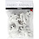 Creativ Company Figuren van textiel met sleutelhanger, afm 4-8 cm, wit, 4 stuk/ 1 doos