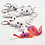 Creativ Company Figuren van textiel met sleutelhanger, afm 4-8 cm, wit, 4 stuk/ 1 doos