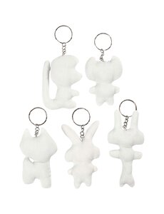 Creativ Company Figuren van textiel met sleutelhanger