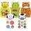 VIGA Activiteitenboard, Koe, katten, kikker, zebra en giraf, afm 36x55x3,5 cm, 5 onderdelen/ 1 doos