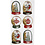 Vivi Gade Shaker stickers, vogel, boom en kerstballen, afm 49x32+45x36 mm, goud, 6 stuk/ 1 doos