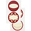 Vivi Gade Stickers, d 6,5 cm, vel 9x14 cm, 4 div vellen/ 1 doos