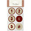 Vivi Gade Kerstkalender cijfer stickers, d 4 cm, vel 9x14 cm, 4 div vellen/ 1 doos