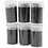 Creativ Company Glitter en Pailletten, zwart, 6x5 gr/ 1 doos