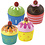 VIGA VIGA cupcakes, afm 4x5,5 cm, 4 onderdelen/ 1 doos
