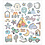Creativ Company Stickers, baby boy, vel 15x16,5 cm, ca. 32 stuk, 1 vel