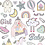 Creativ Company Stickers, baby girl, vel 15x16,5 cm, ca. 30 stuk, 1 vel