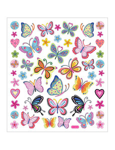 Creativ Company Stickers, bloemen en vlinders, vel 15x16,5 cm, 1 vel