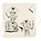 Creativ Company Rugzak, piraten, afm 37x41 cm, 110 gr, licht naturel, 1 stuk