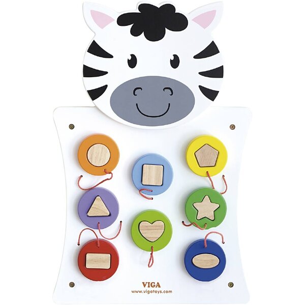 VIGA VIGA Activiteitenboard, Zebra, afm 36x55x3,5 cm, 1 stuk