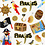 Creativ Company Stickers, piraten, vel 15x16,5 cm, 1 vel