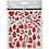 Creativ Company Stickers, rode en witte kerst, vel 15x16,5 cm, ca. 54 stuk, 1 vel