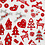 Creativ Company Stickers, rode en witte kerst, vel 15x16,5 cm, ca. 54 stuk, 1 vel