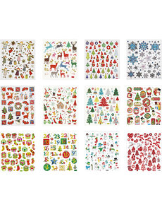Creativ Company Stickerboek, kerstmis, vel 15x16,5 cm, 12 vel/ 1 doos