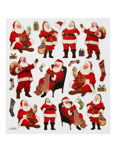 Creativ Company Stickers, klassieke kerstman, vel 15x16,5 cm, 1 vel
