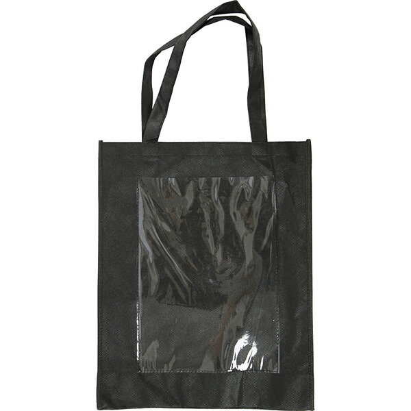 Creativ Company Tas met plastic voorkant, afm 42x34x12 cm, zwart, 1 stuk