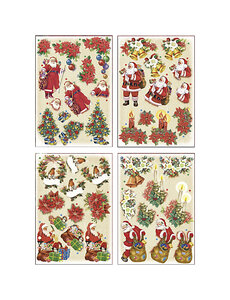  3D vellen, kerst, vel 21x30 cm, 4 vel/ 1 doos