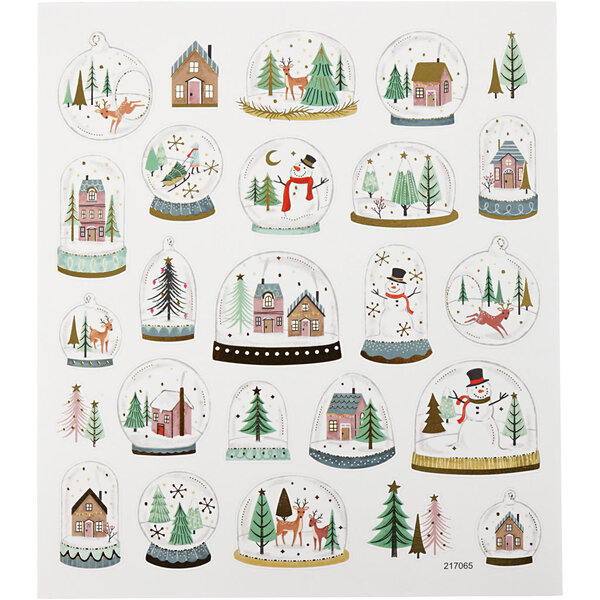 Creativ Company Stickers, sneeuwbollen, vel 15x16,5 cm, 1 vel