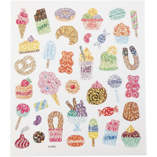 Creativ Company Stickers, snoep, vel 15x16,5 cm, 1 vel