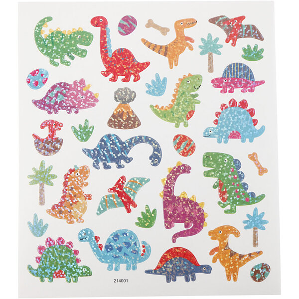 Creativ Company Stickers, Dino's, vel 15x16,5 cm, 1 vel
