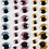Creativ Company Wiebelogen, d 8+10+12+15 mm, lichtblauw, goud, lichtrood, 54 stuk/ 1 vel