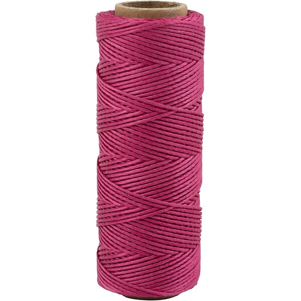 Creativ Company Bamboekoord, dikte 1 mm, donkerroze, 65 m/ 1 rol