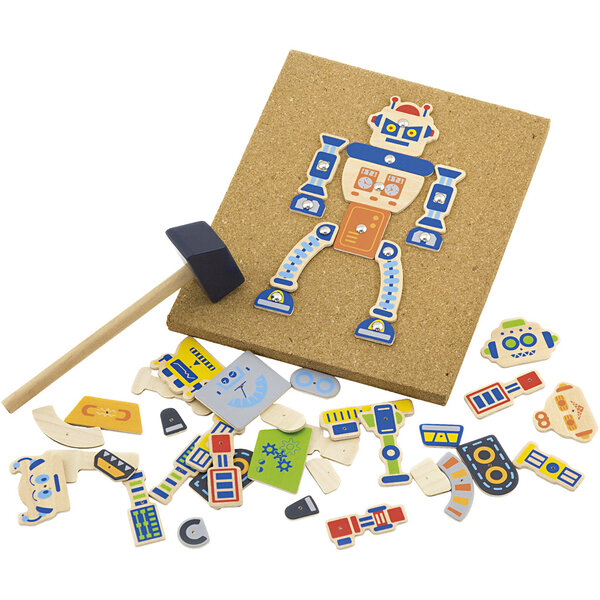 VIGA VIGA hamermozaïek set, robot, afm 23x18 cm, 1 stuk