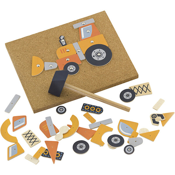 VIGA VIGA hamermozaïek set, Voertuig, afm 23x18 cm, 1 stuk