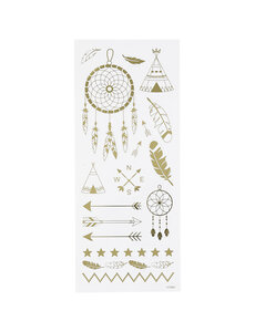 Creativ Company Stickers, indianen, vel 10x24 cm, goud, 1 vel