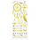 Creativ Company Stickers, indianen, vel 10x24 cm, ca. 17 stuk, goud, 1 vel