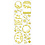 Creativ Company Stickers, vogels, vel 10x24 cm, ca. 17 stuk, goud, 1 vel