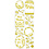 Creativ Company Stickers, vogels, vel 10x24 cm, ca. 17 stuk, goud, 1 vel