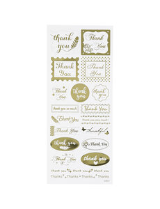 Creativ Company Stickers, thank you, vel 10x24 cm, goud, 1 vel