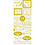 Creativ Company Stickers, thank you, vel 10x24 cm, ca. 19 stuk, goud, 1 vel