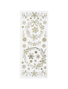 Creativ Company Stickers, kerst sterren, vel 10x24 cm, goud, 1 vel