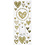 Creativ Company Stickers, harten, vel 10x24 cm, ca. 33 stuk, goud, 1 vel