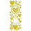 Creativ Company Stickers, harten, vel 10x24 cm, ca. 33 stuk, goud, 1 vel