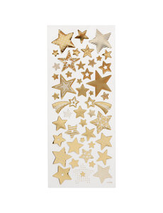 Creativ Company Stickers, sterren, vel 10x24 cm, goud, 1 vel
