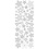 Creativ Company Stickers, sterren, vel 10x24 cm, ca. 52 stuk, zilver, 1 vel