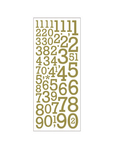 Creativ Company Glitterstickers, cijfers, vel 10x24 cm, goud, 2 vel/ 1 doos
