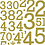 Creativ Company Glitterstickers, cijfers, vel 10x24 cm, goud, 2 vel/ 1 doos